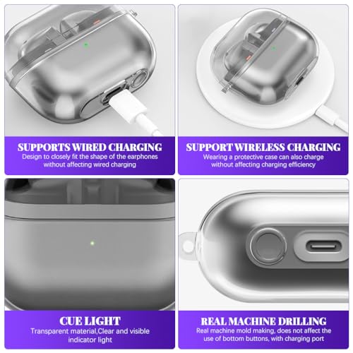 ZORBES® Compatible with Samsung Galaxy Buds 3 Pro Protective TPU Clear Case with Lanyard Fashion Earbuds Cover Headphone Accessories 3PCS ZORBES® Compatible with Samsung Galaxy Buds 3 Pro Protective TPU Clear Case with Lanyard Fashion Earbuds Cover Headphone Accessories 3PCS